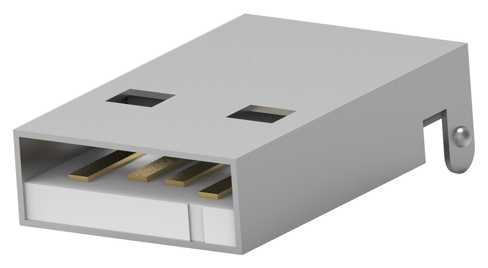 Te Connectivity 1-1734028-1 Usb Connector, 2.0 Type A, Plug, 4P, Smt
