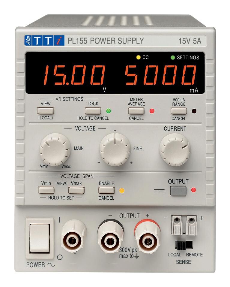 Aim-Tti Instruments Pl155P Power Supply, 1Ch, 15V, 5A, Programmable