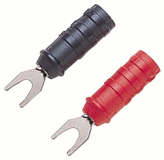 Pomona 1614A-0 Spade Lug To Banana Jack, 15A, Black