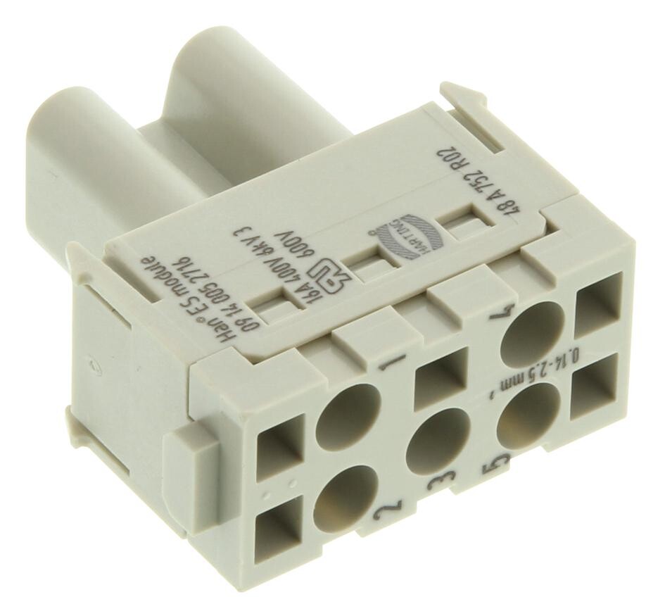 Harting 09140052716 Rectangular Han Module Socket 5Way Clamp
