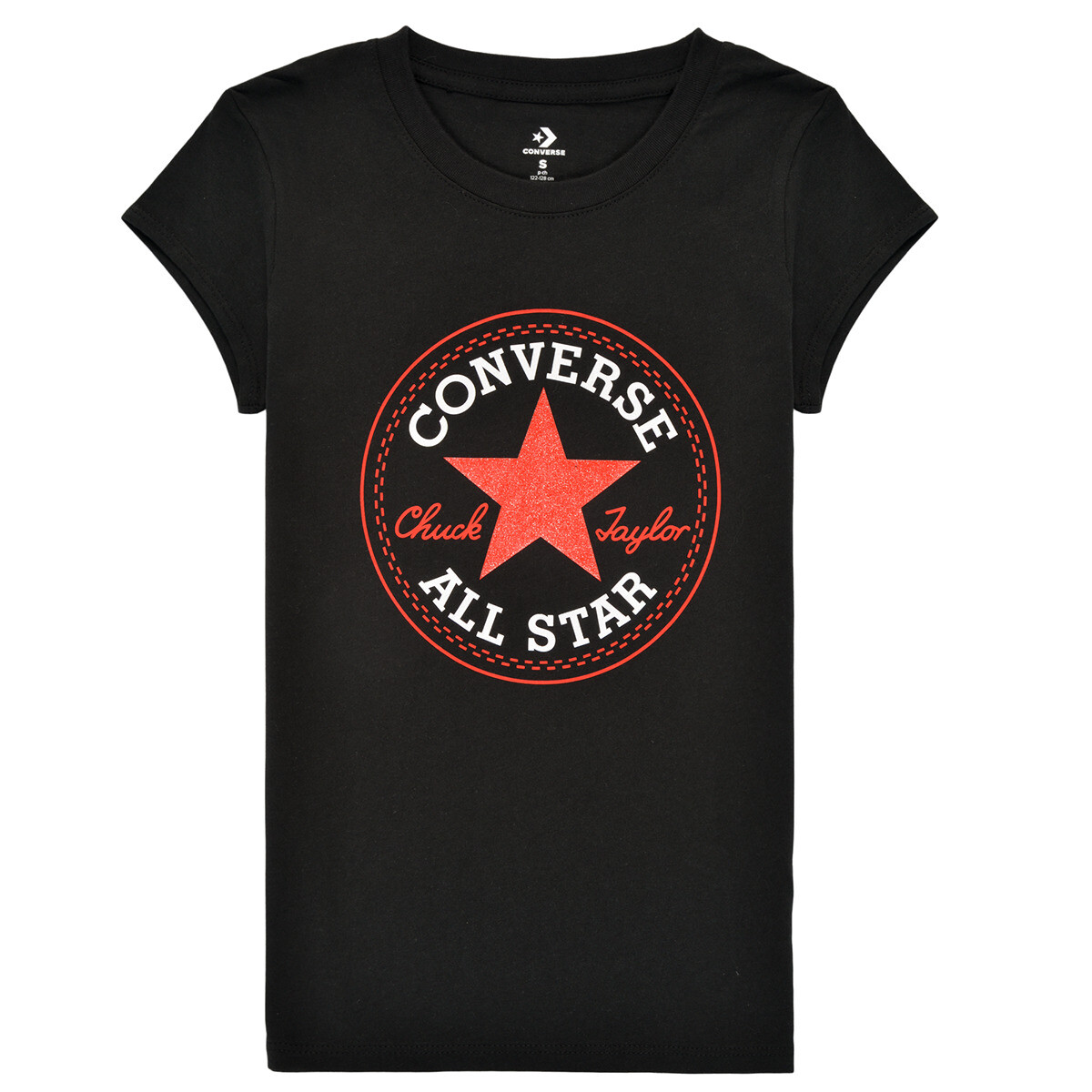 Converse  TIMELESS CHUCK PATCH TEE  Černá