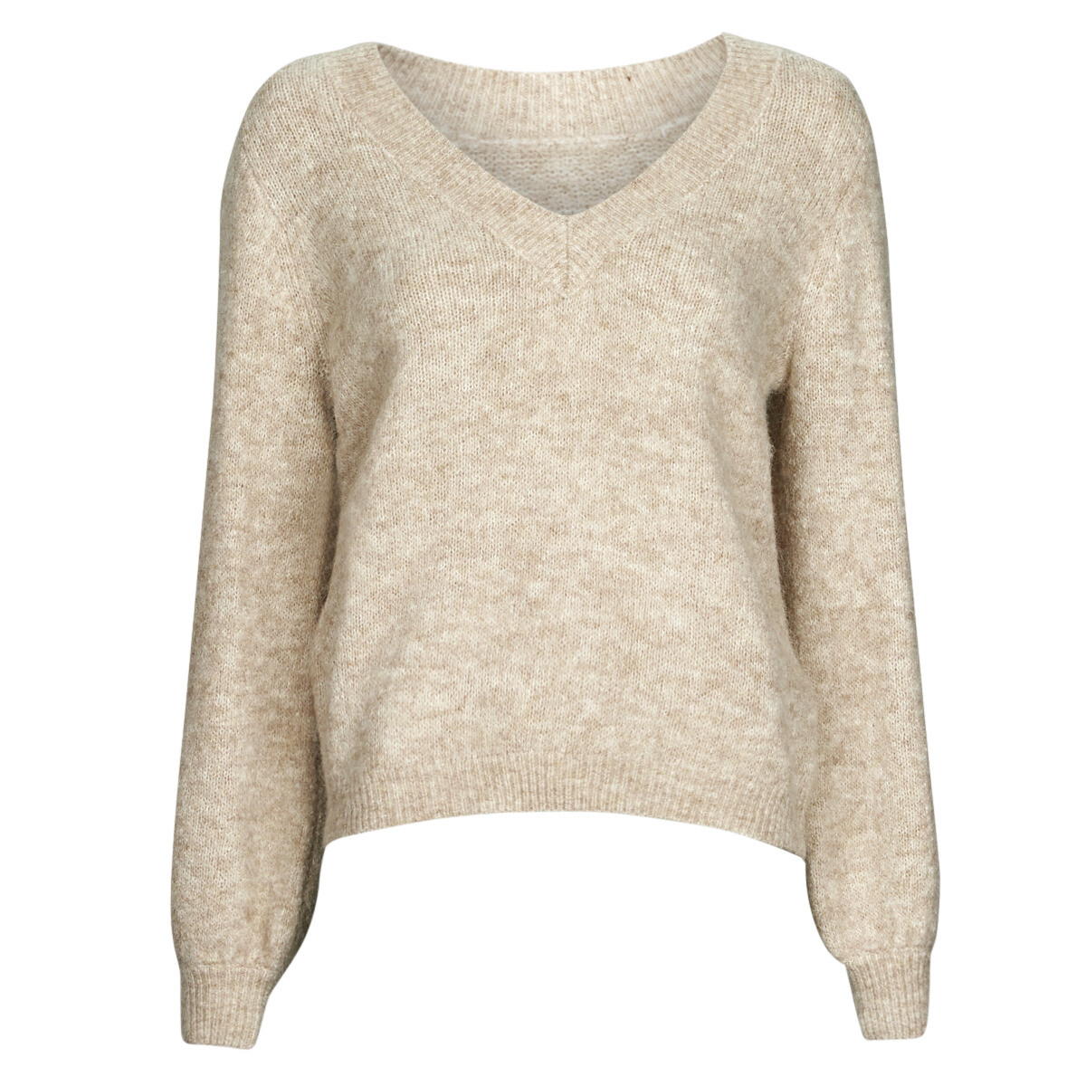 Vila  VIJAMINA REV V-NECK L/S KNIT TOP  Béžová