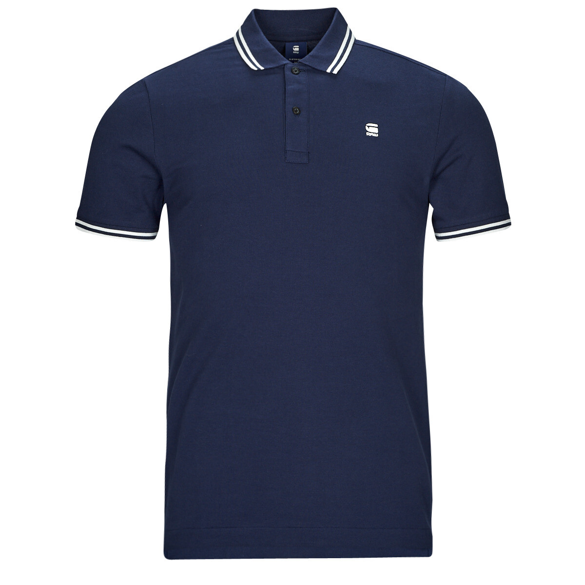G-Star Raw  dunda slim stripe polo s\s  Modrá