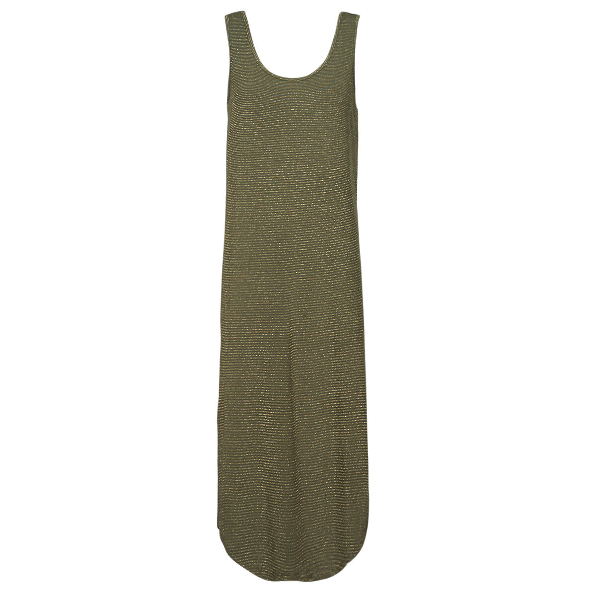 Pieces  PCBILLO TANK MIDI DRESS LUREX  Khaki