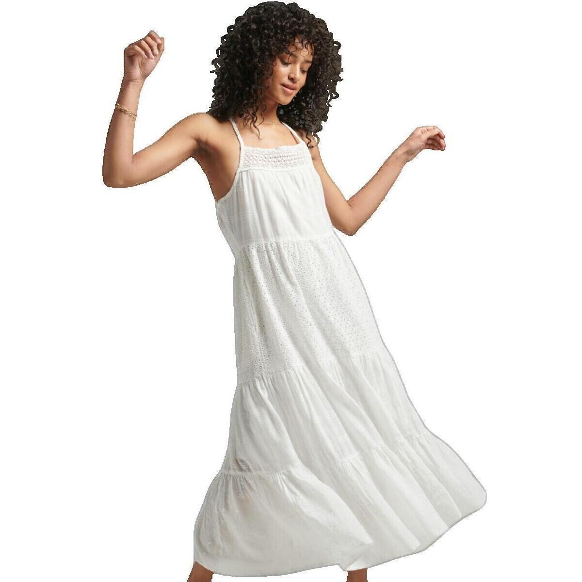Superdry  Long Camisole For Vintage  Bílá