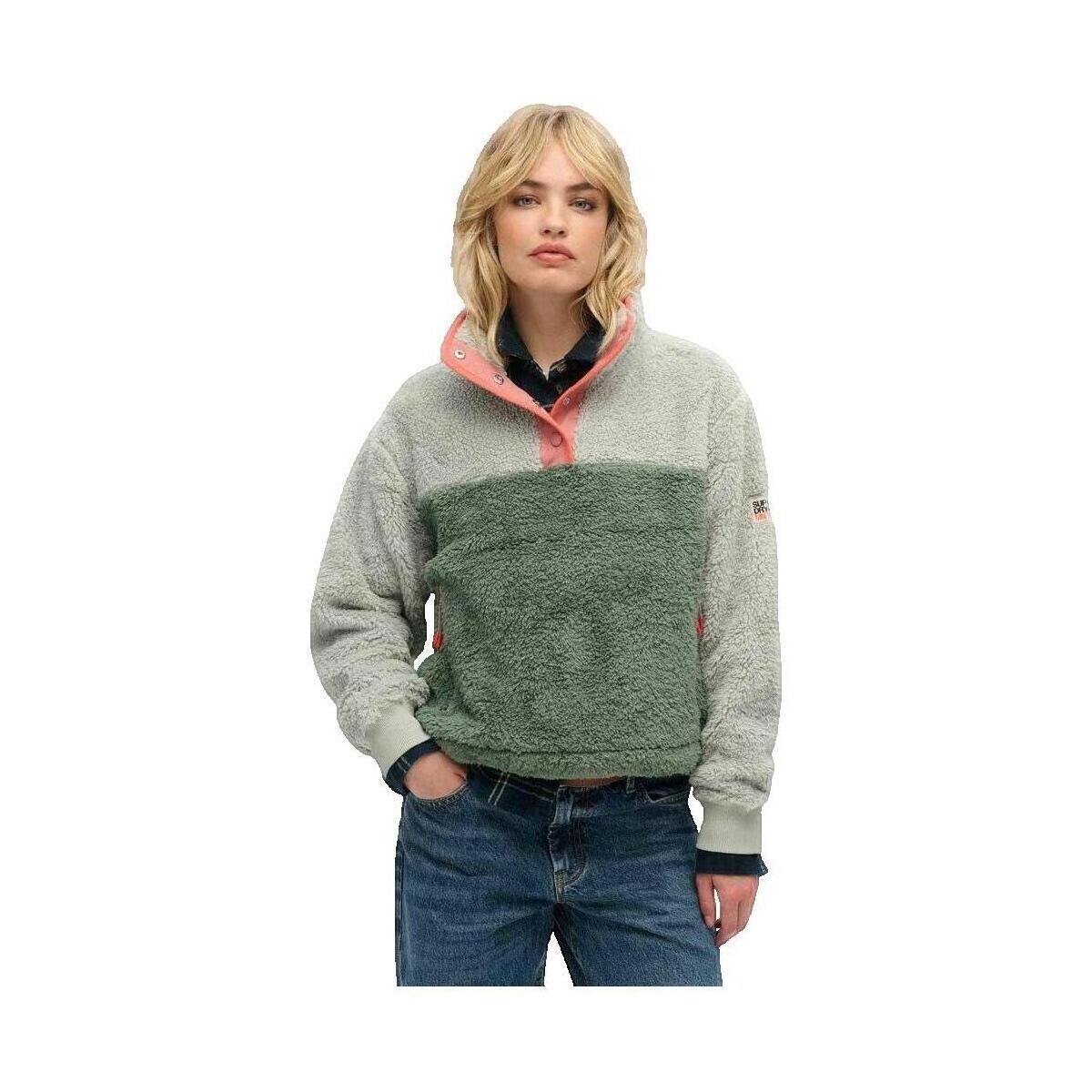 Superdry  Super Soft Mash Up Henley  Šedá