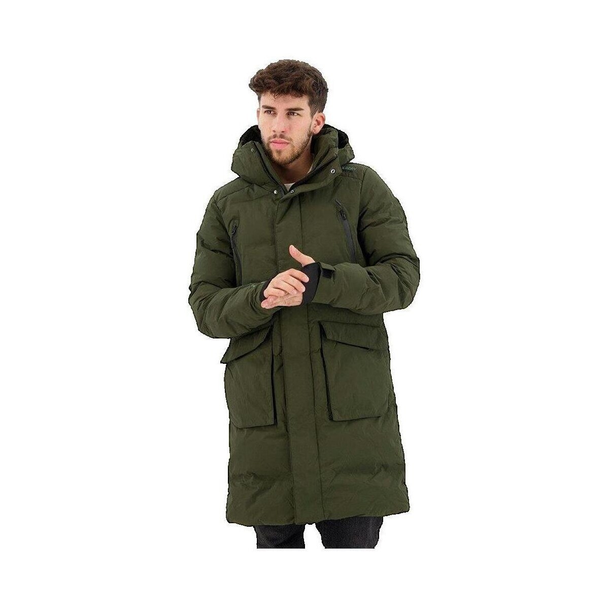 Superdry  Matelassée Longline  Zelená