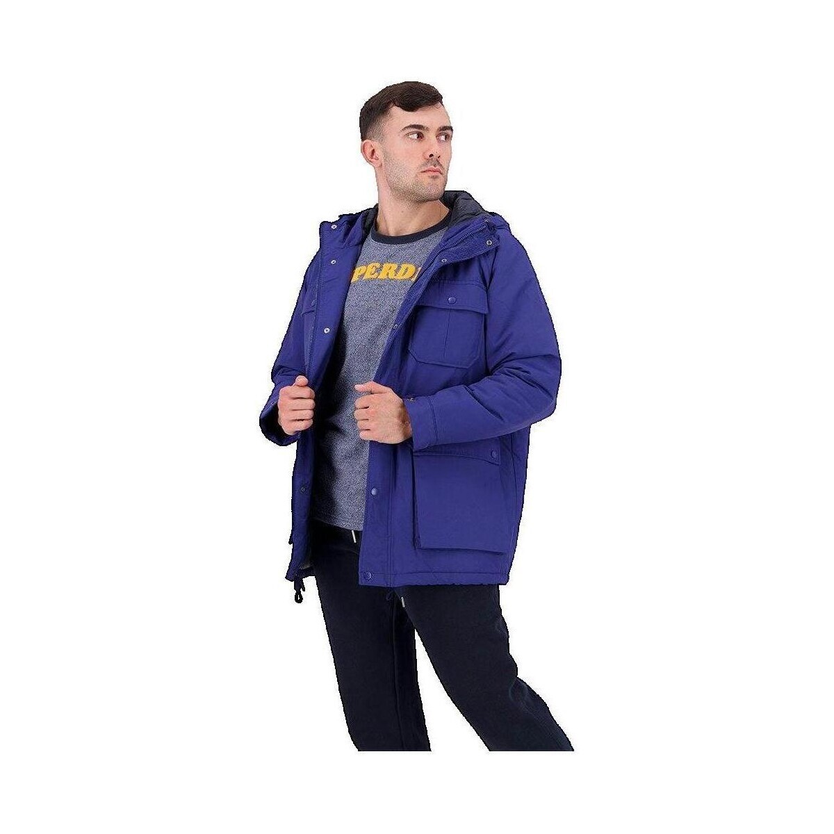 Superdry Vintage Mountain Padded Modrá