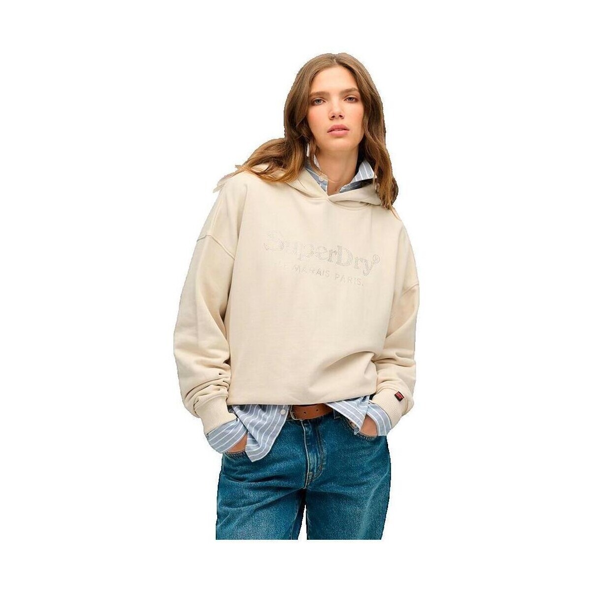 Superdry  Venue Metallic Relaxed  Béžová