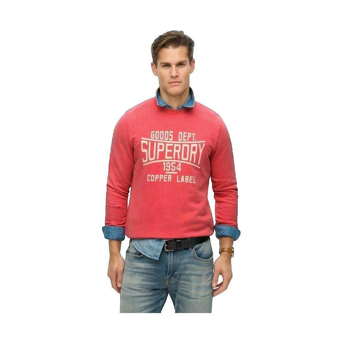 Superdry  Vintage Wash Relaxed  Červená