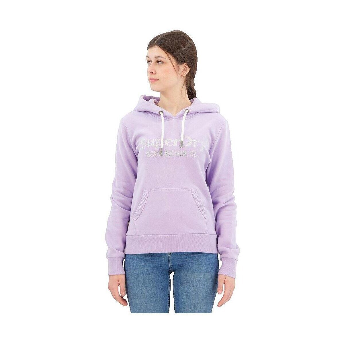Superdry  Sweat à capuche  Venue Logo violet  Fialová