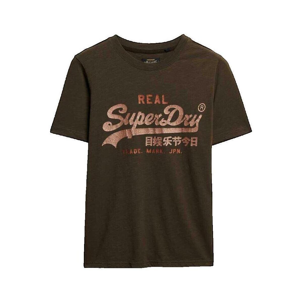 Superdry  T-shirt  Embellished Vl Graphic  Hnědá