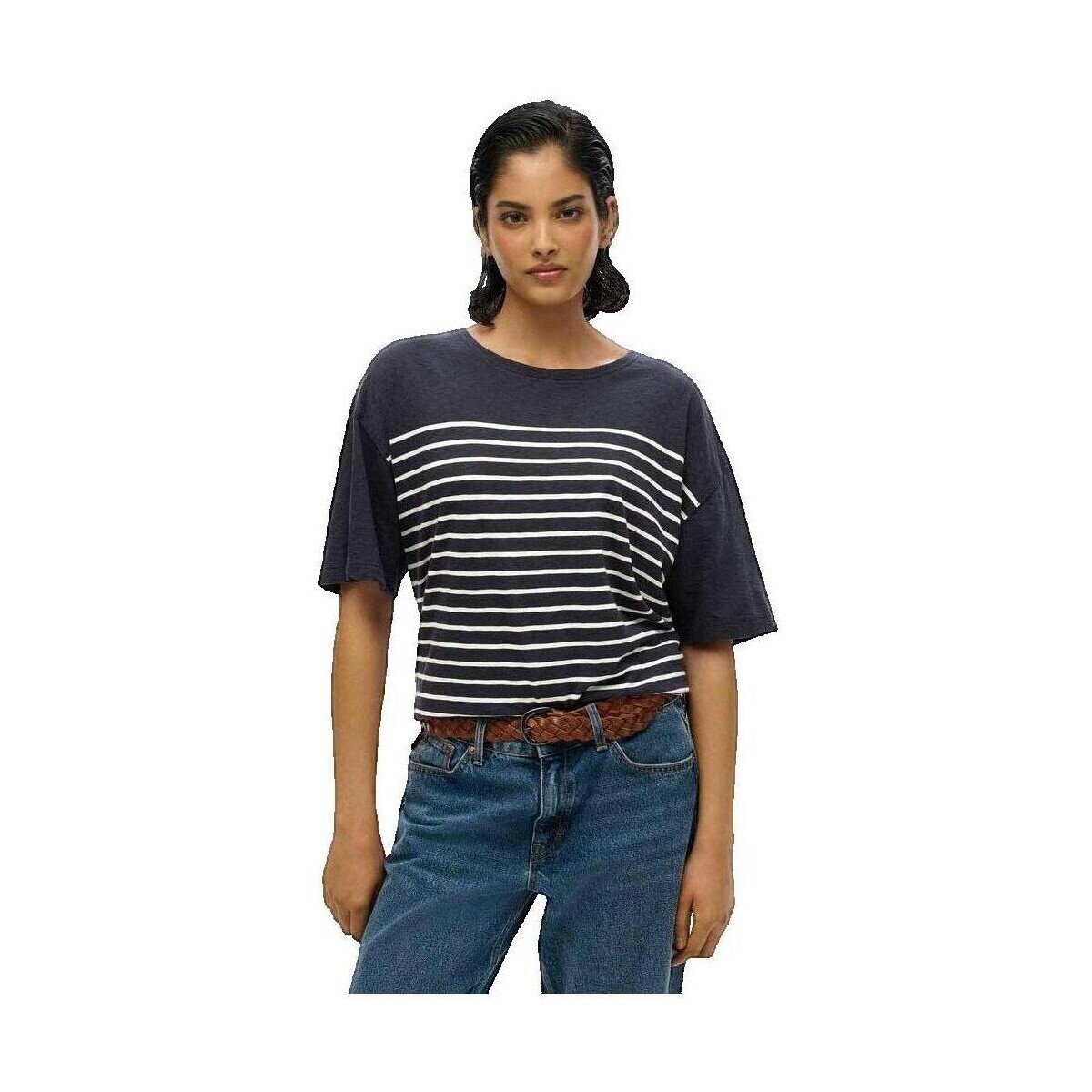 Superdry  T-shirt  Studios Dropped Shoulder  Modrá