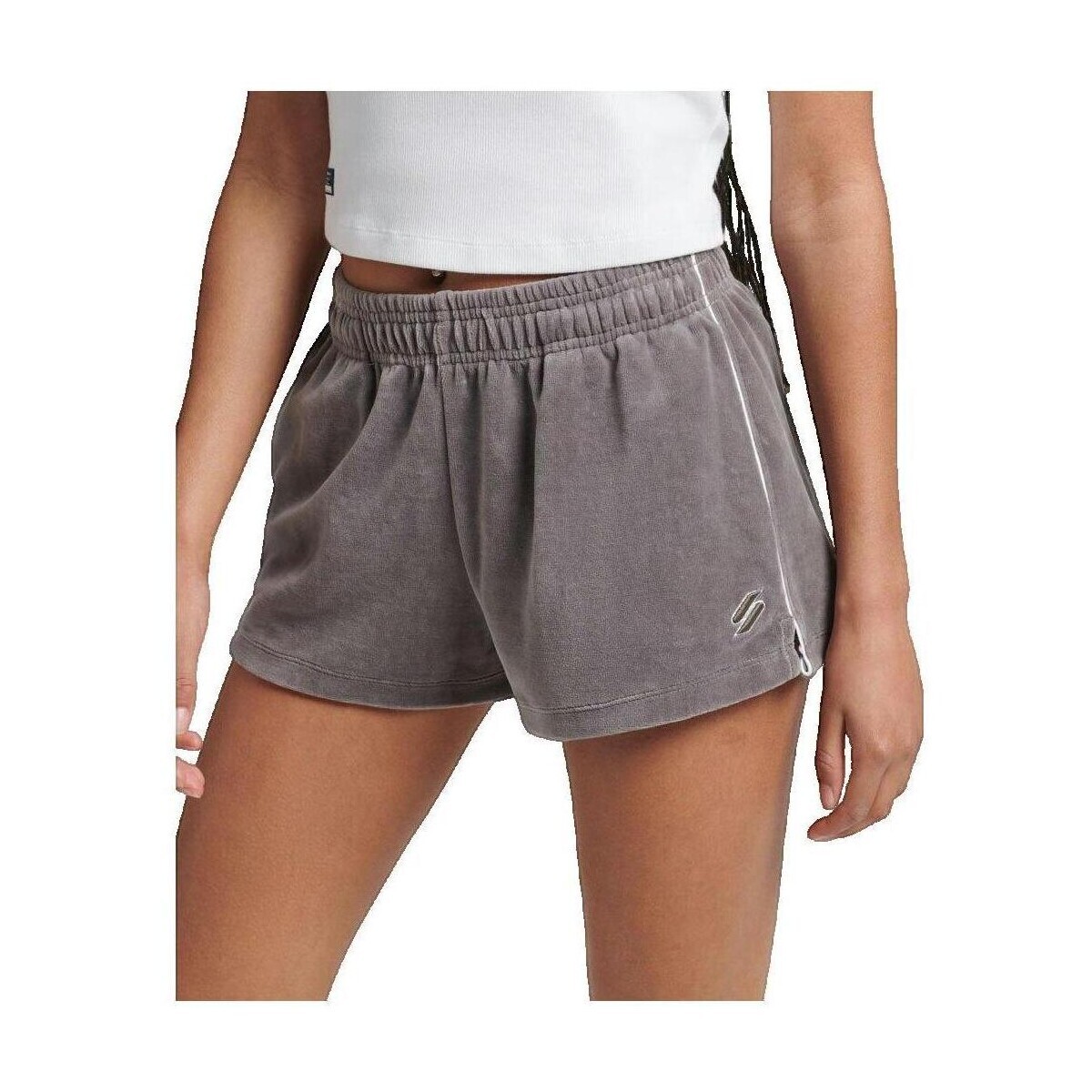 Superdry  Short  en velours gris  Šedá