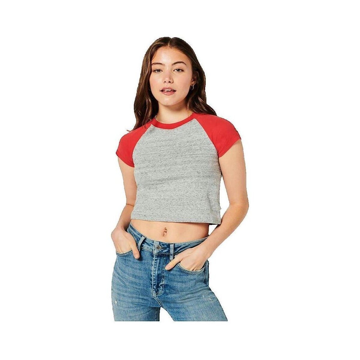 Superdry  T-shirt  Vintage Baseball Mini Gris  Šedá