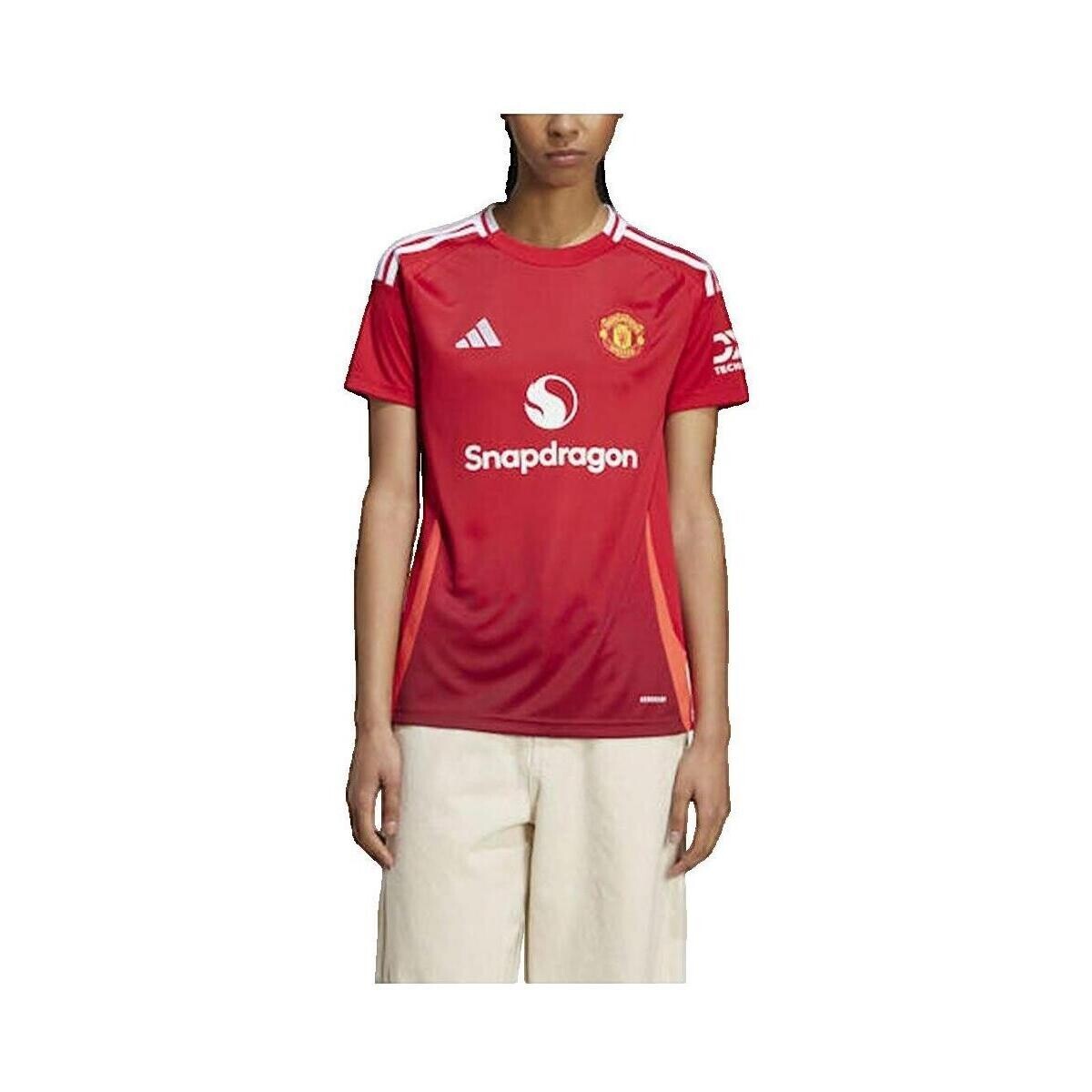 adidas  T-shirt  Manchester United 24/25 Femme Manches Courtes  Červená