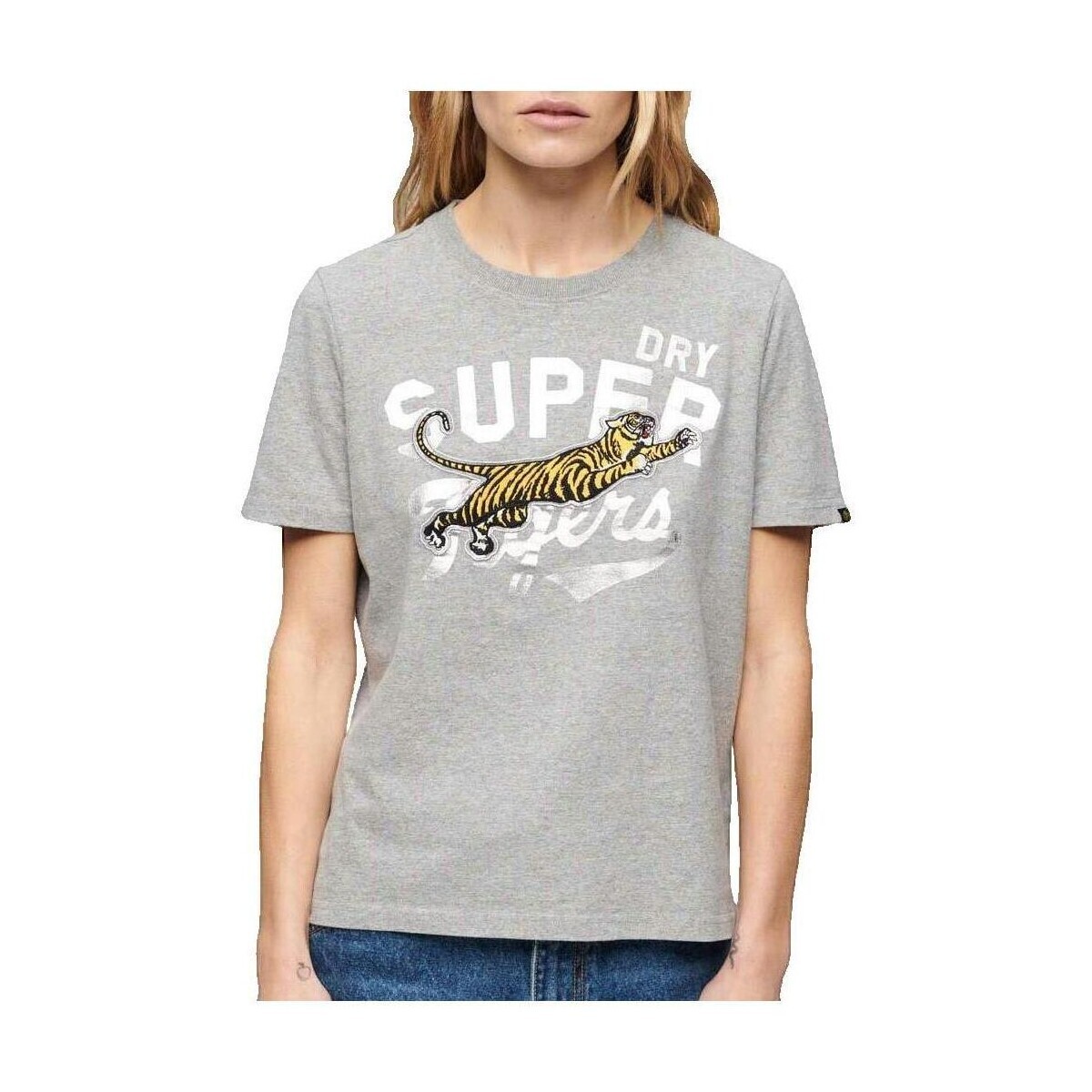 Superdry  T-shirt  Reworked Classics Relaxed  Šedá