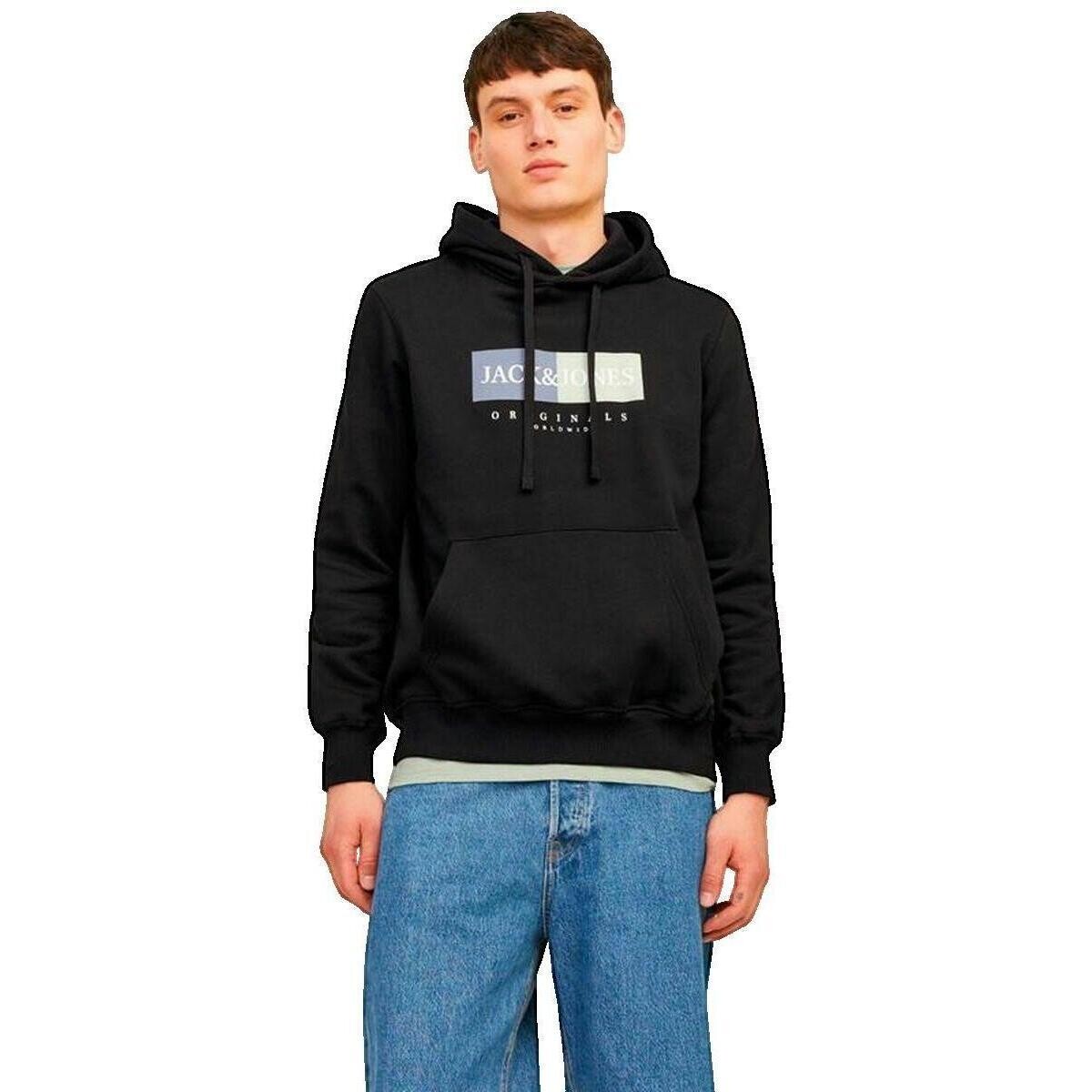 Jack & Jones  Sweat à capuche Jack   Jones Frederiksberg Box Hoodie  Černá