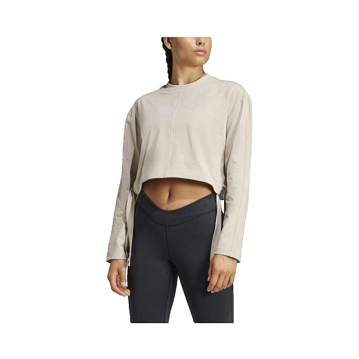adidas  Sweatshirt  Yoga Cover Up beige  Béžová