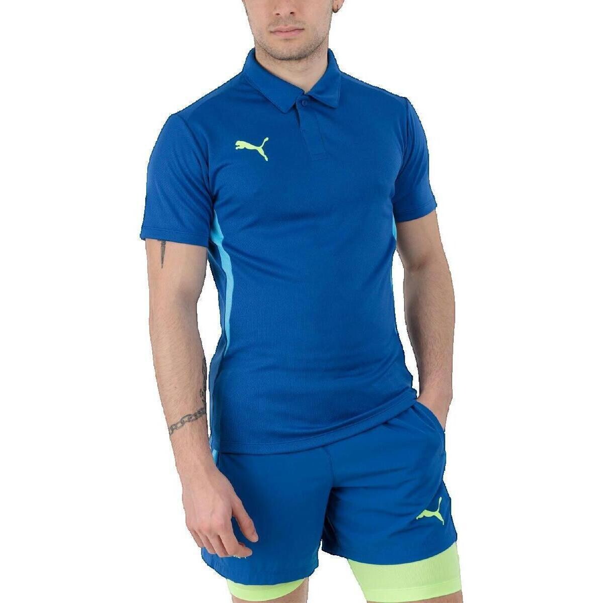 Puma  Polo manches courtes  Select Individual bleu  Modrá