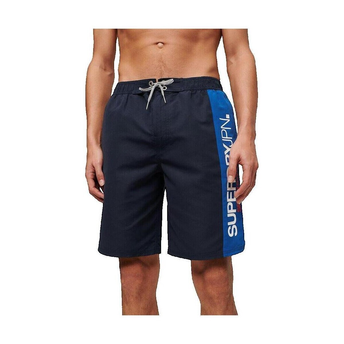 Superdry  Short  Sportswear bleu marine  Modrá