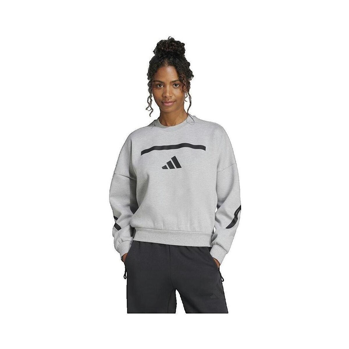 adidas  Sweatshirt  Z.N.E. Coupe ample  Šedá