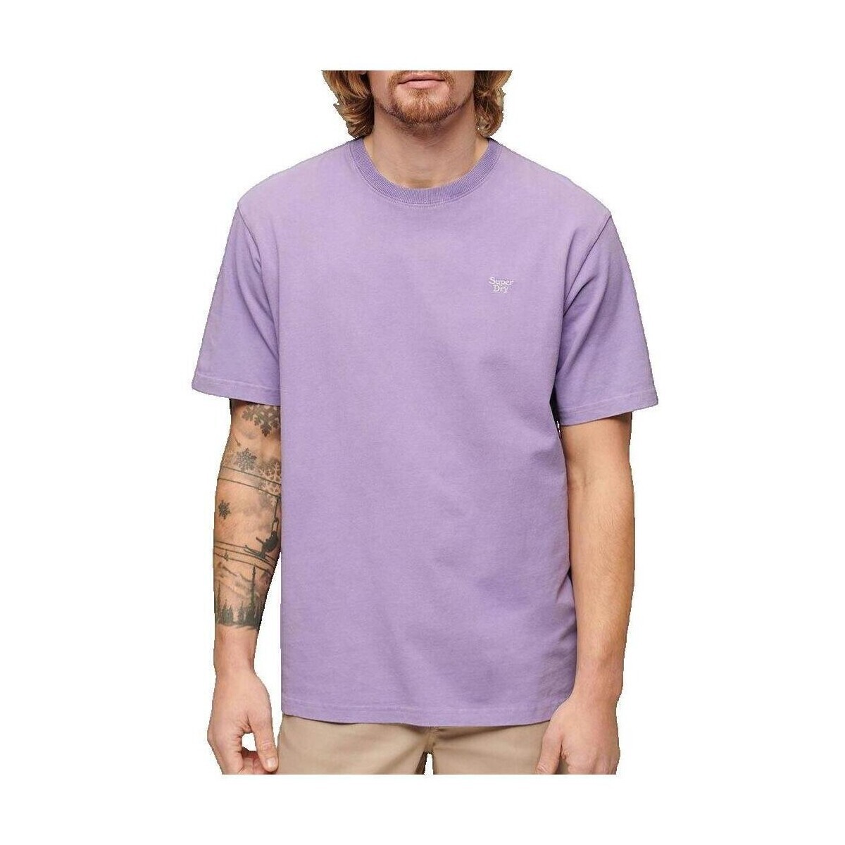 Superdry  T-shirt  Vintage Mark coupe ample violet  Fialová