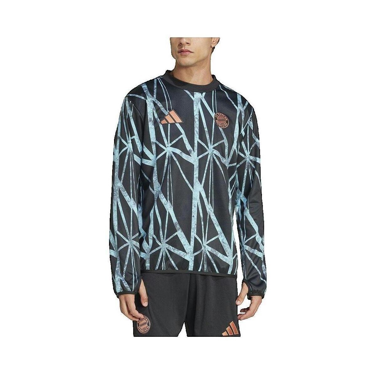 adidas  Sweatshirt  FC Bayern Pre-Match 2024-2025  Modrá