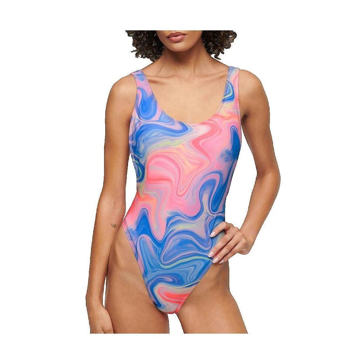 Superdry  Maillot de bain une pièce  imprimé marbré  ruznobarevne