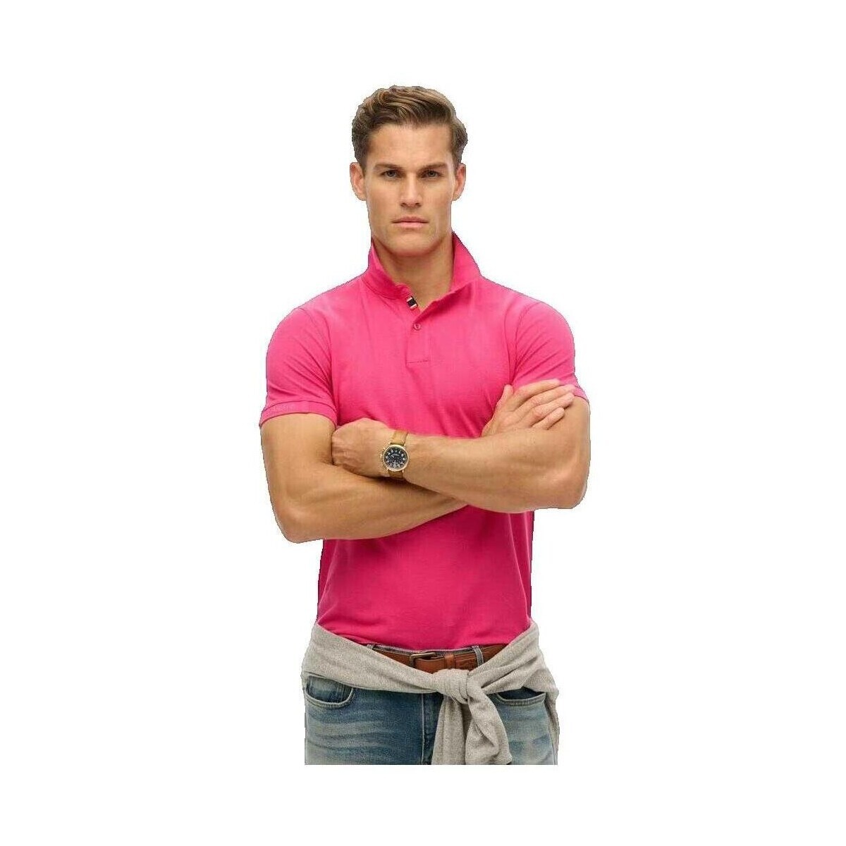 Superdry  Polo manches courtes  City Pique  Růžová