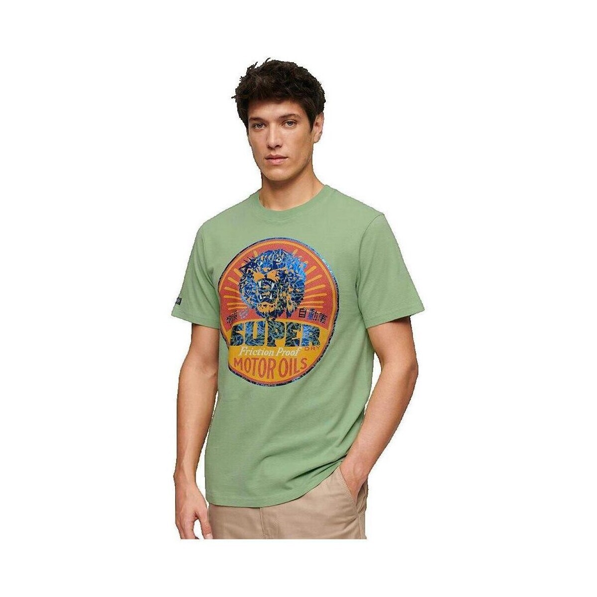 Superdry  T-shirt  Gasoline Workwear vert  Zelená