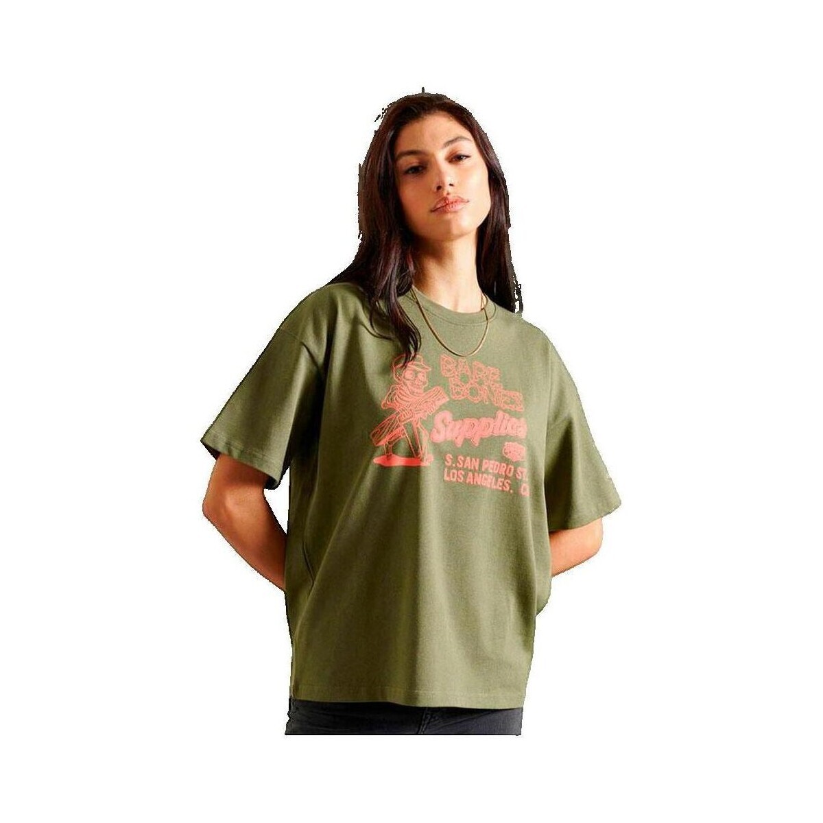Superdry  T-shirt  Workwear Graphic Oversized  Modrá