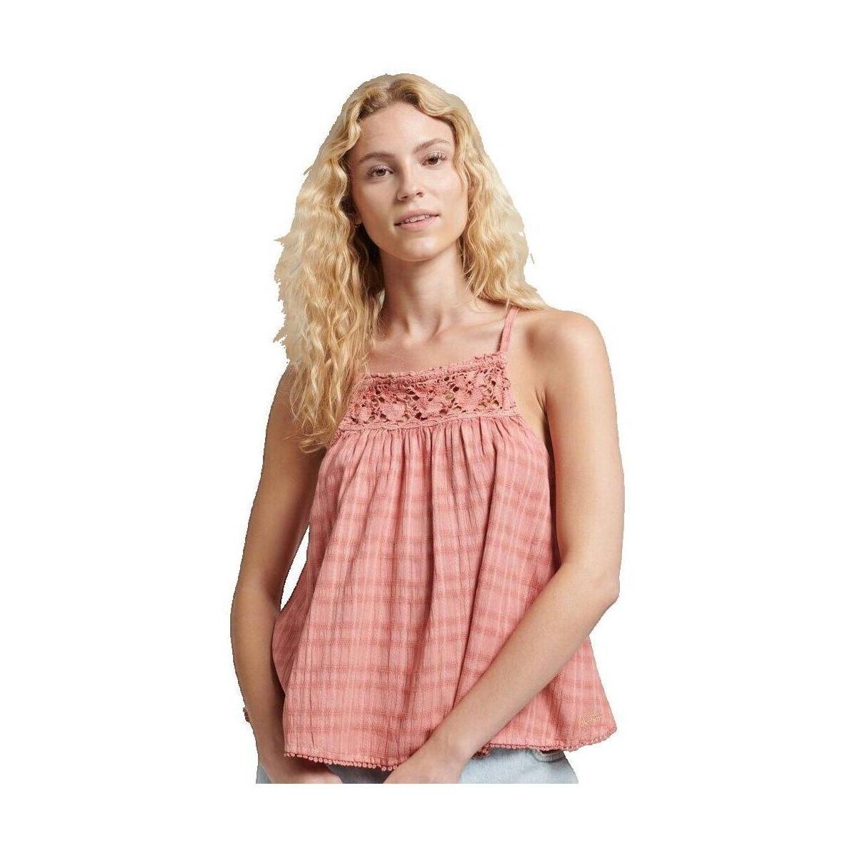 Superdry  Débardeur  Vintage Halter Cami  Růžová