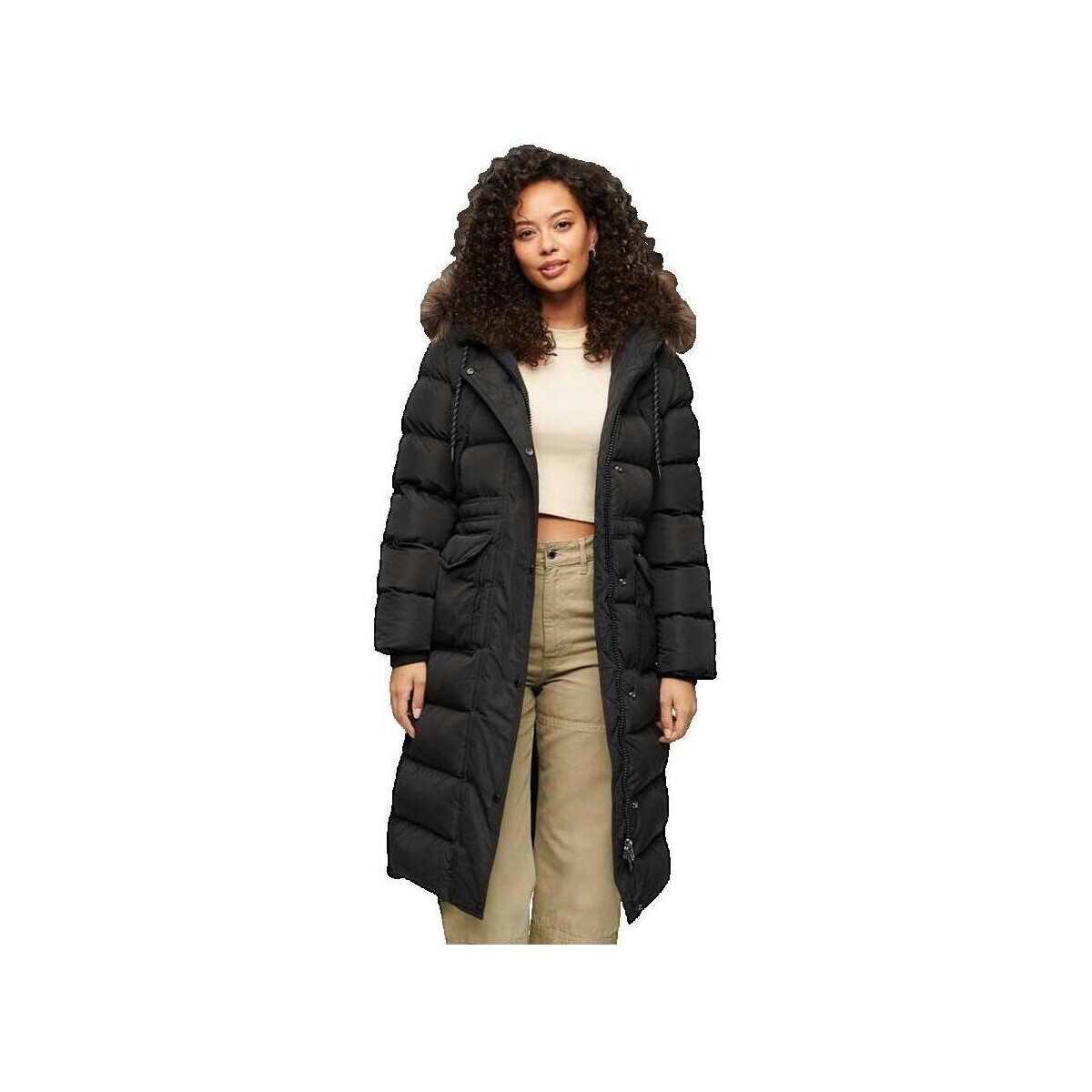Superdry  Doudoune  Everest Longue avec Fausse Fourrure  ruznobarevne