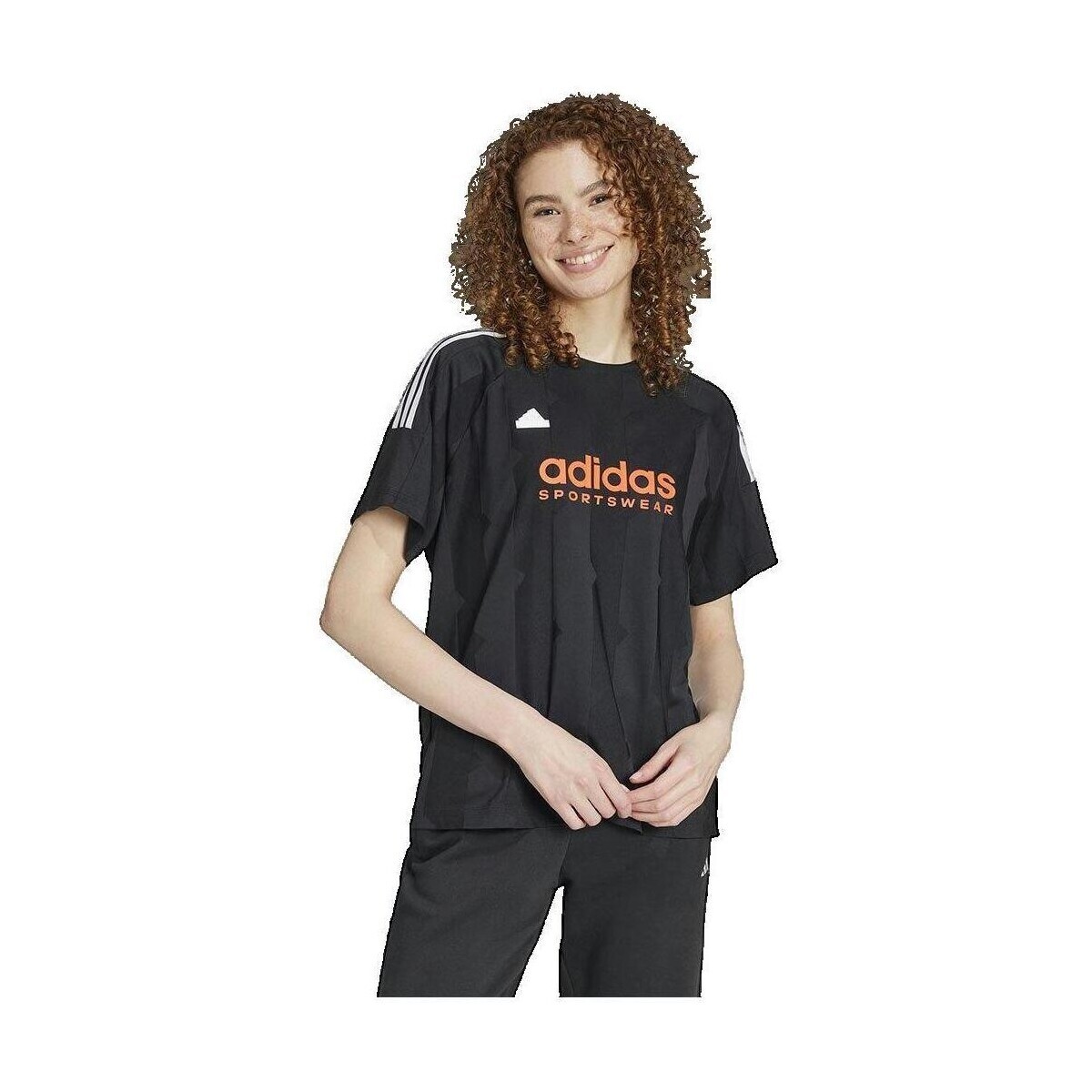 adidas  T-shirt  boyfriend oversize  Černá