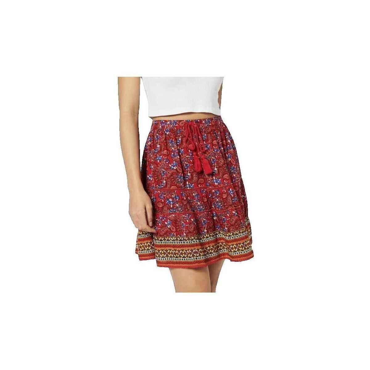 Superdry  Jupe  Mini Vintage Embellished  Červená