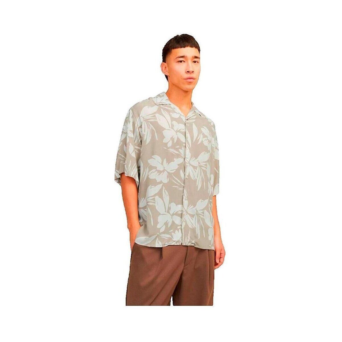 Jack & Jones  Chemise Jack   Jones Jeff Aop Beige  Béžová