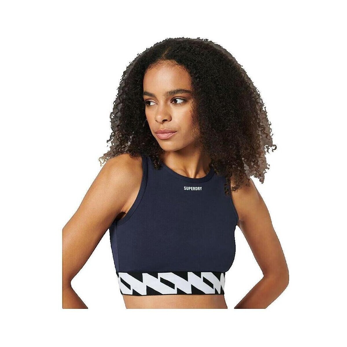 Superdry  Brassière  Code Elastic Crop Top  Modrá