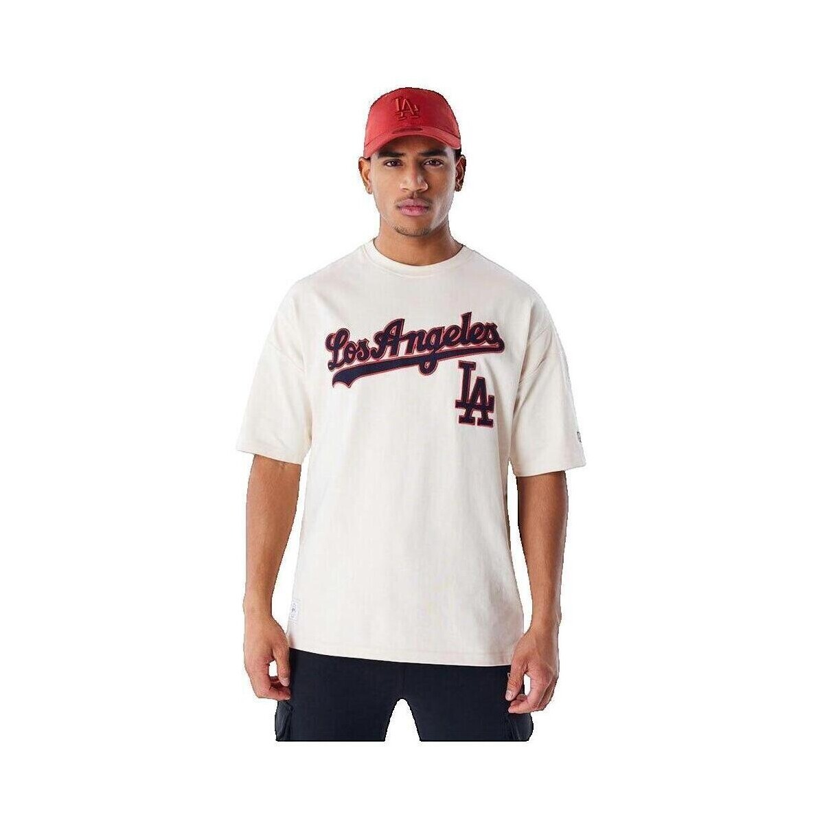 New-Era  T-shirt New Era MLB Rib Infill beige  Béžová