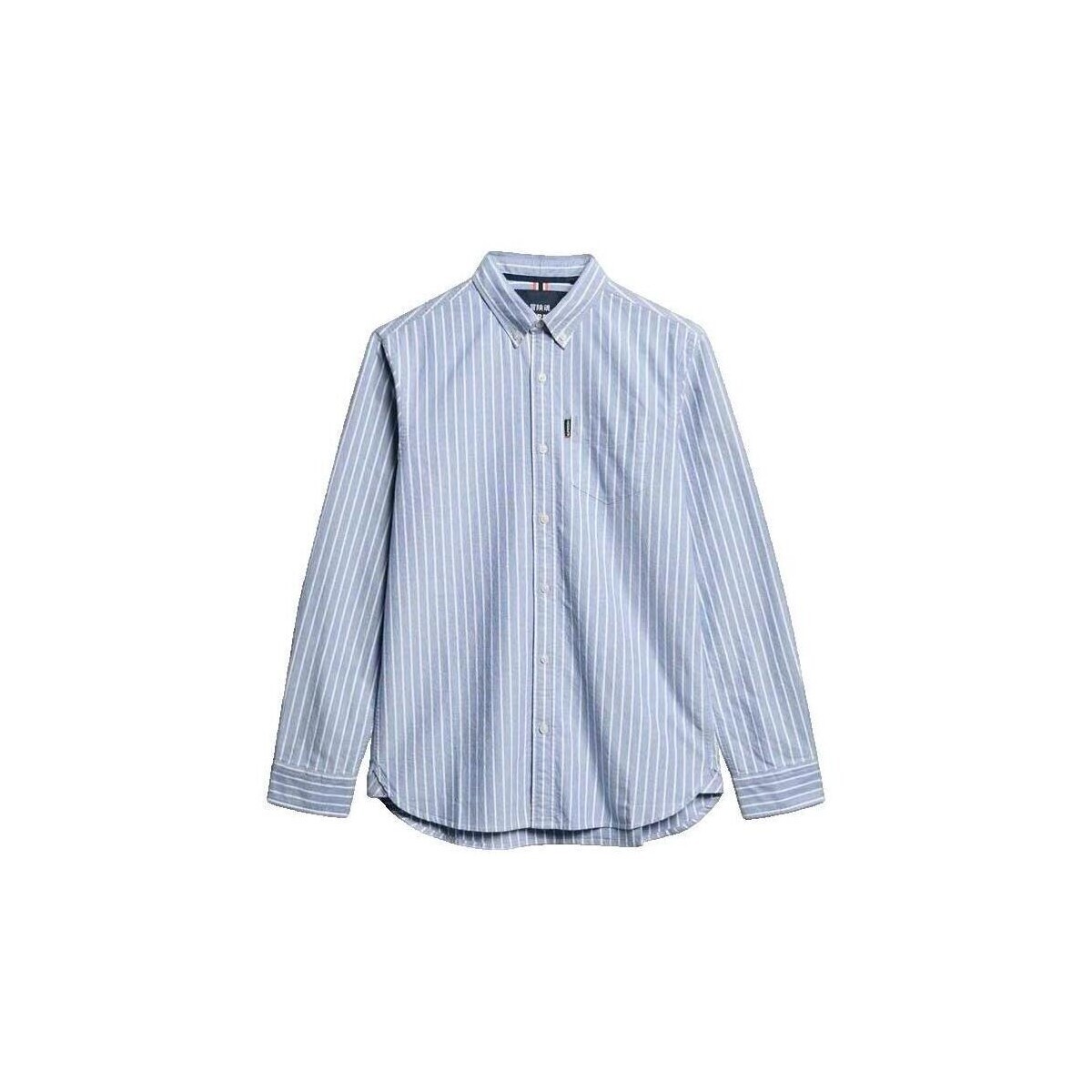 Superdry  Chemise manches longues  Essentials Oxford bleu  Modrá