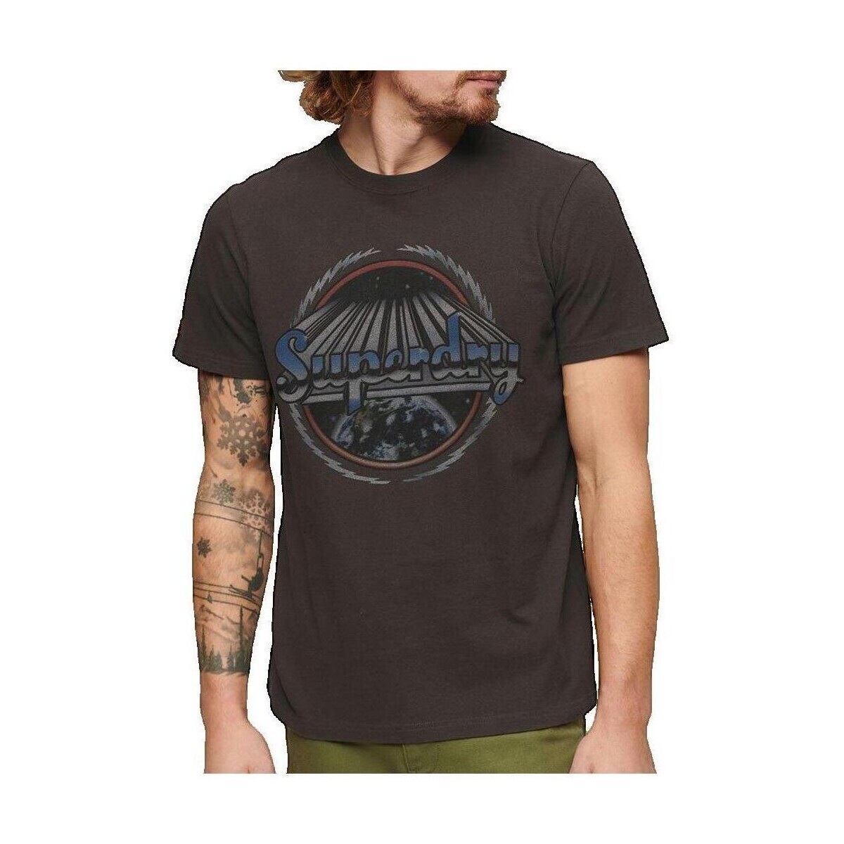 Superdry  T-shirt  Rock Graphic Band manches courtes