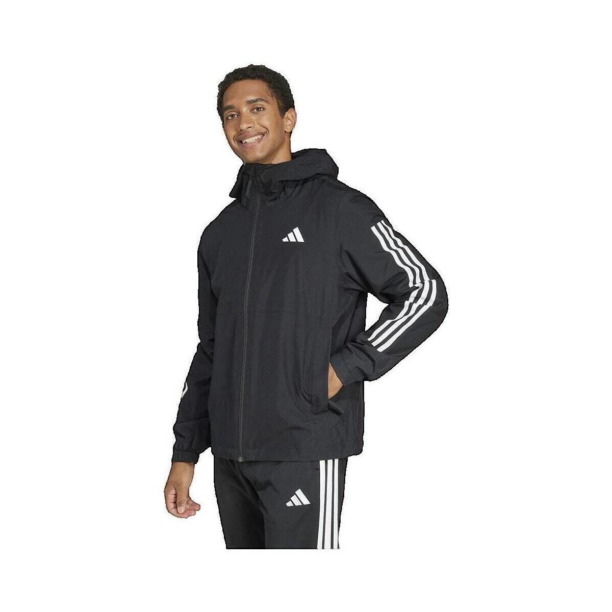 adidas  Veste  Essentials 3 Stripes Rain.rdy  Černá