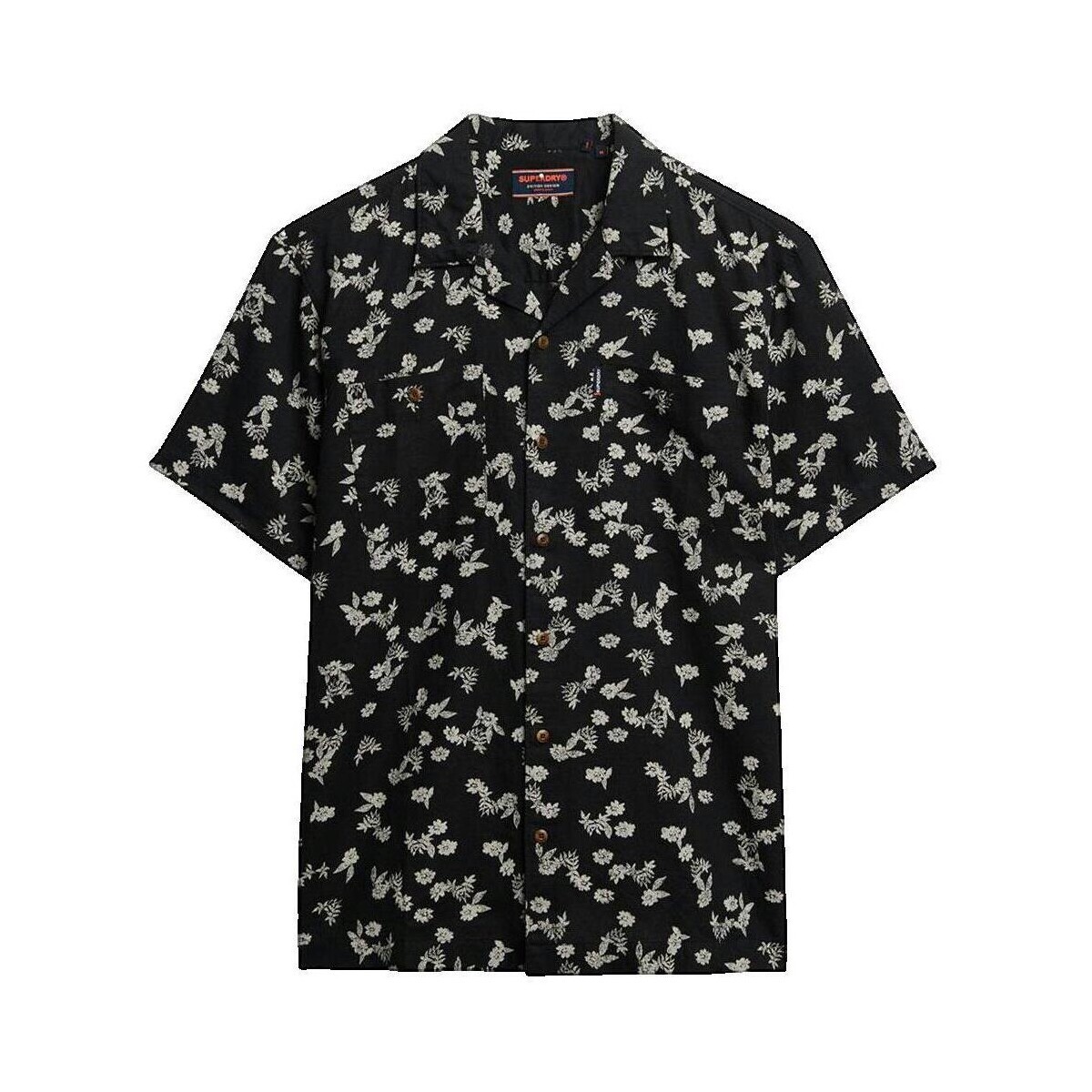 Superdry  Chemise  Beach manches courtes noire  Černá