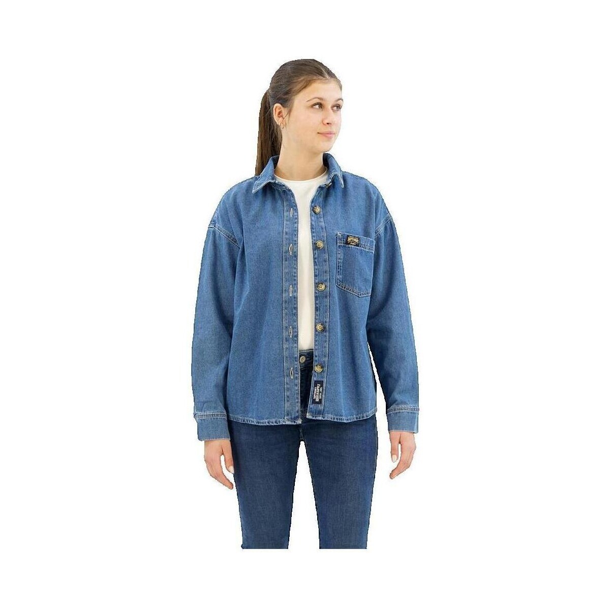 Superdry  Veste en jean  Délavage vintage  Modrá