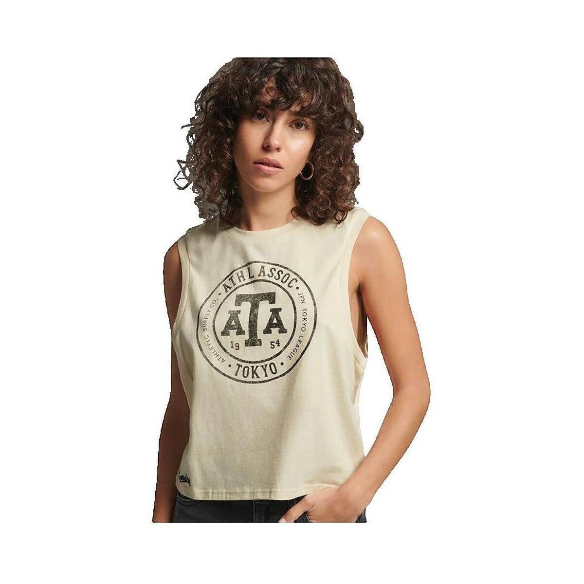 Superdry  Débardeur  Vintage Collegiate  Bílá