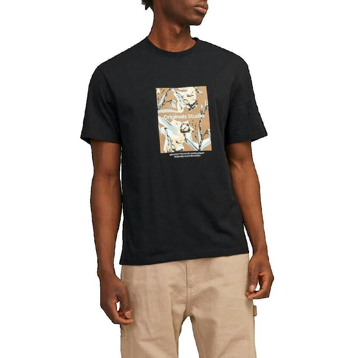 Jack & Jones  T-shirt Jack   Jones Sequoia noir  Černá