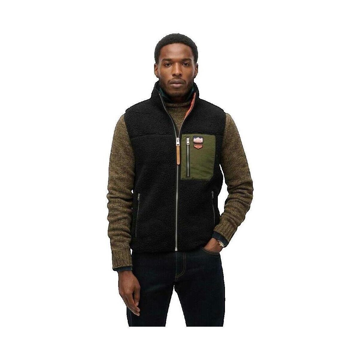 Superdry  Gilet  Vintage Retro  Černá