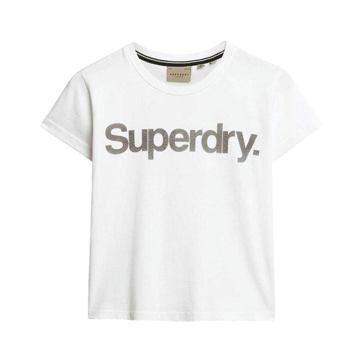 Superdry  T-shirt  Core Logo City blanc ajusté  Bílá