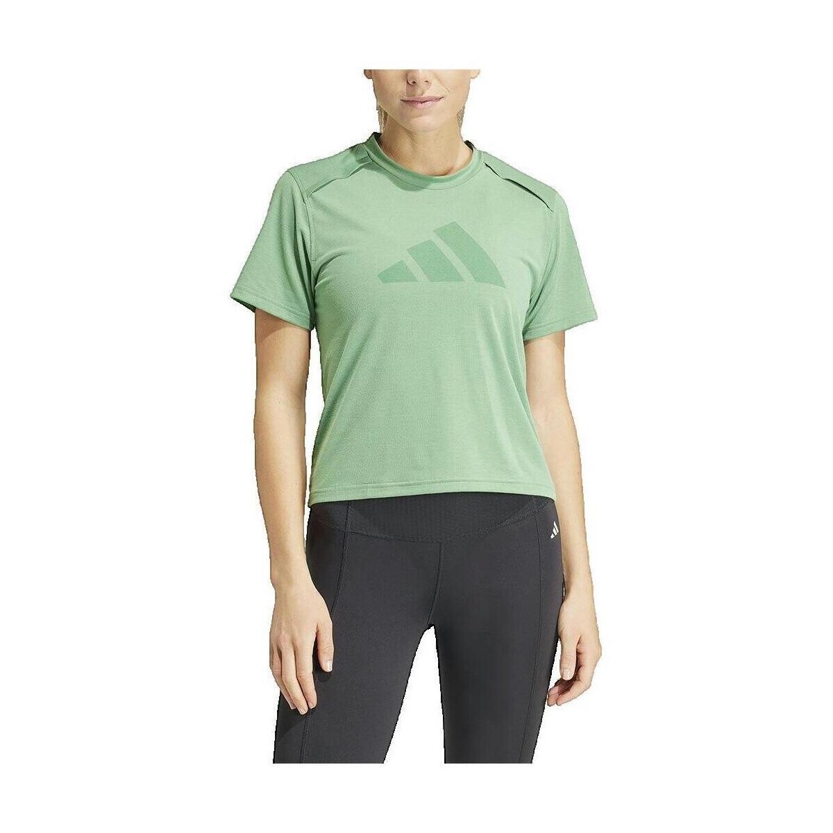 adidas  T-shirt  Power Performance Big Logo  Zelená