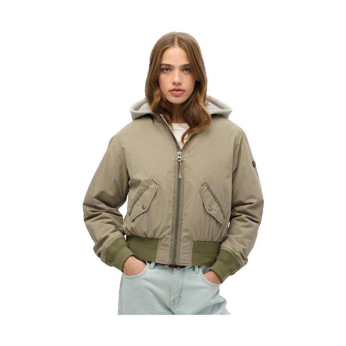 Superdry  Blouson  Hooded Ma1 Bomber  Zelená